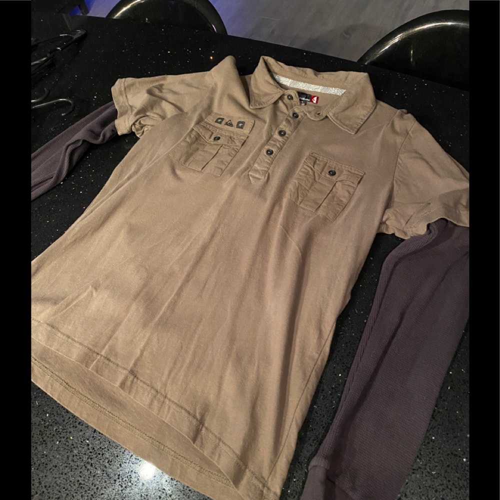 Quiksilver mock layered thermal shirt Med